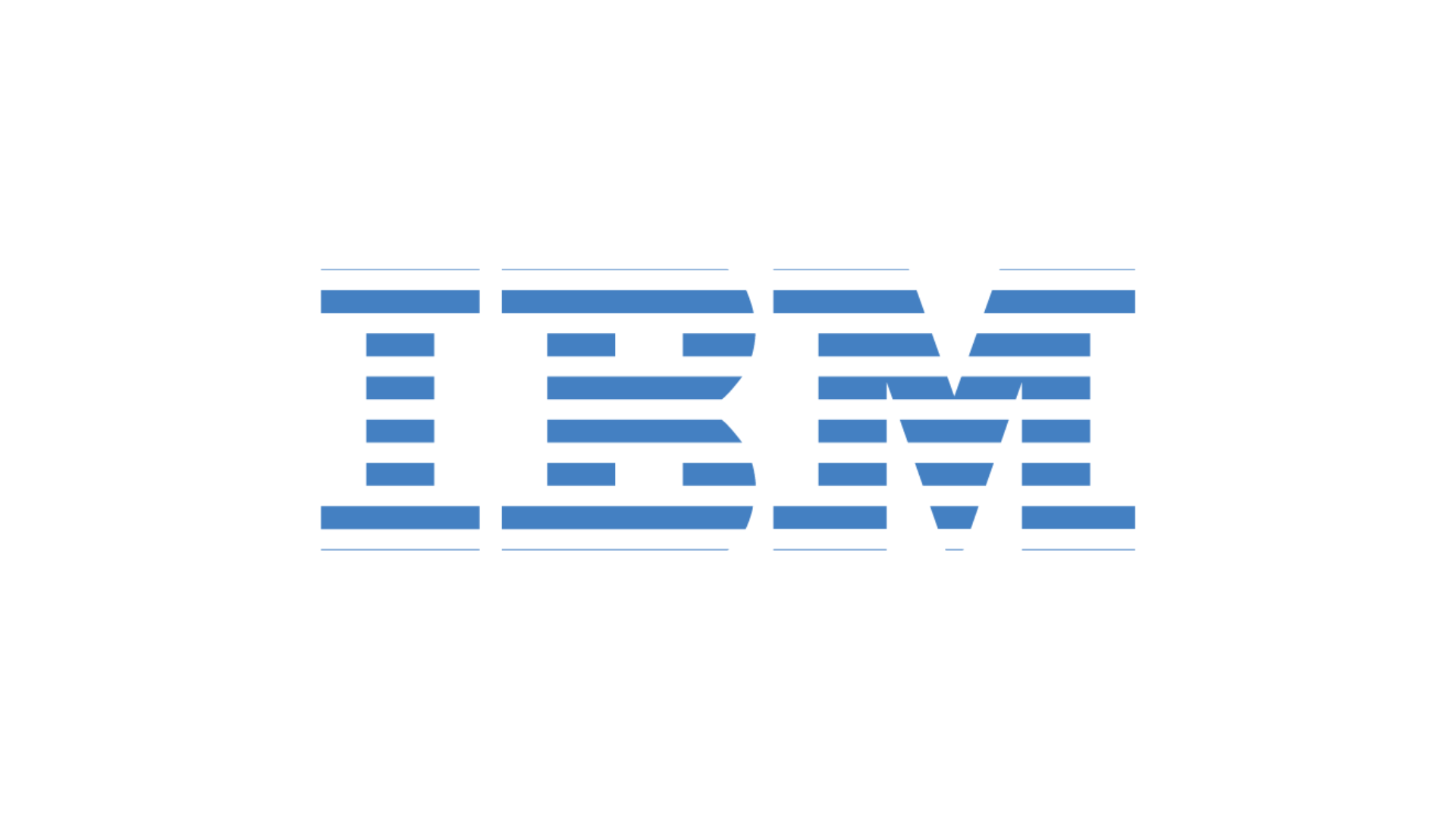 IBM logotyp blå