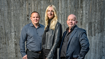 Patrik Nylander, Susanna Berggren and Per Vikström are the team behind the start-up company Anekdote.