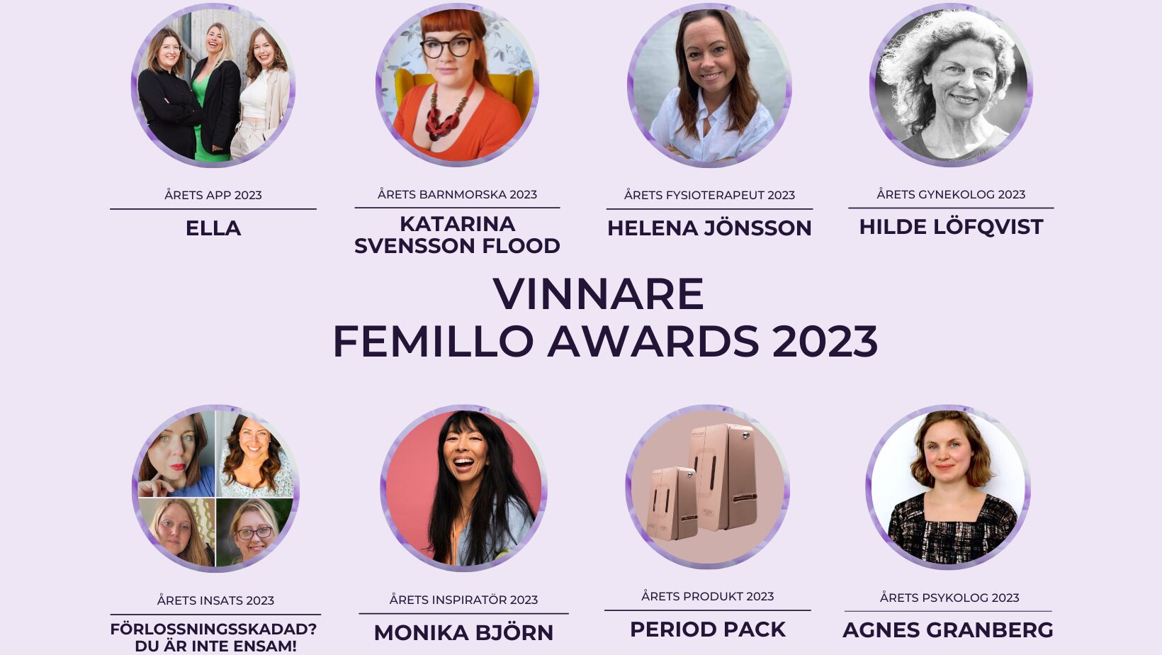 Winners of the Femillo Awards 2023