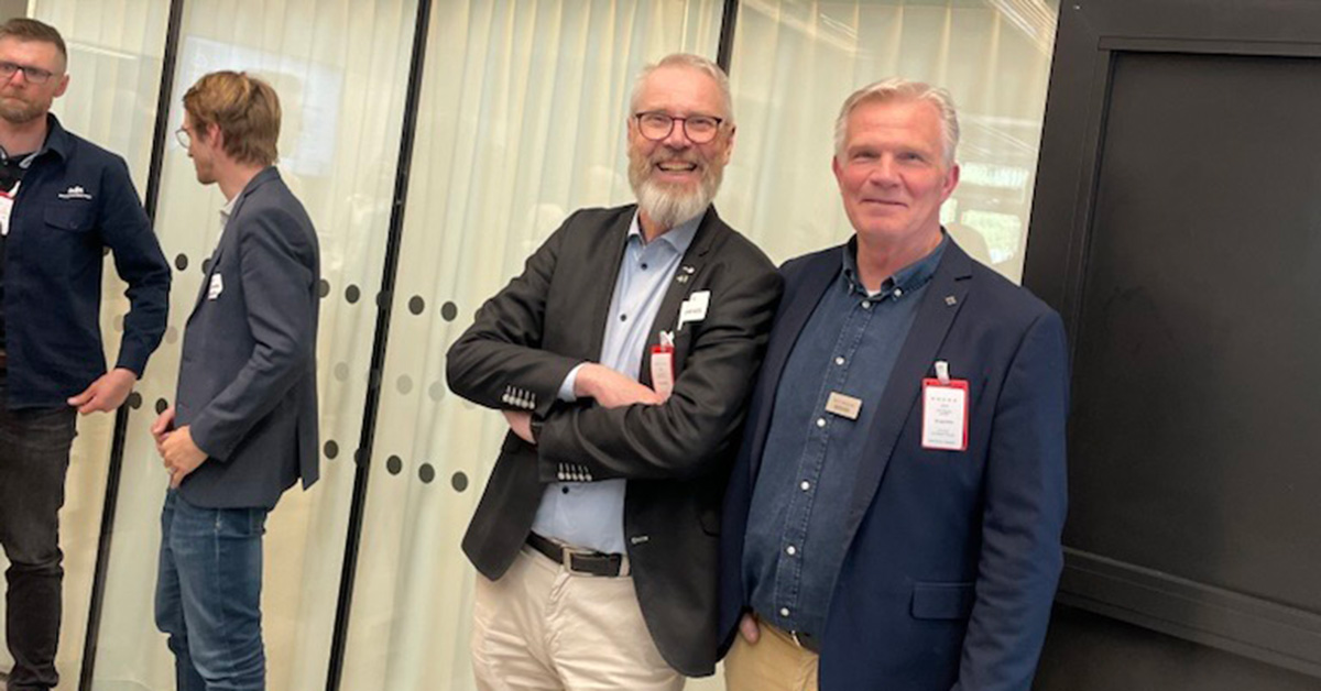 Jonny Nissilä och Pelle Berglund från BizMaker utanför CampX by Volvo Group i Göteborg