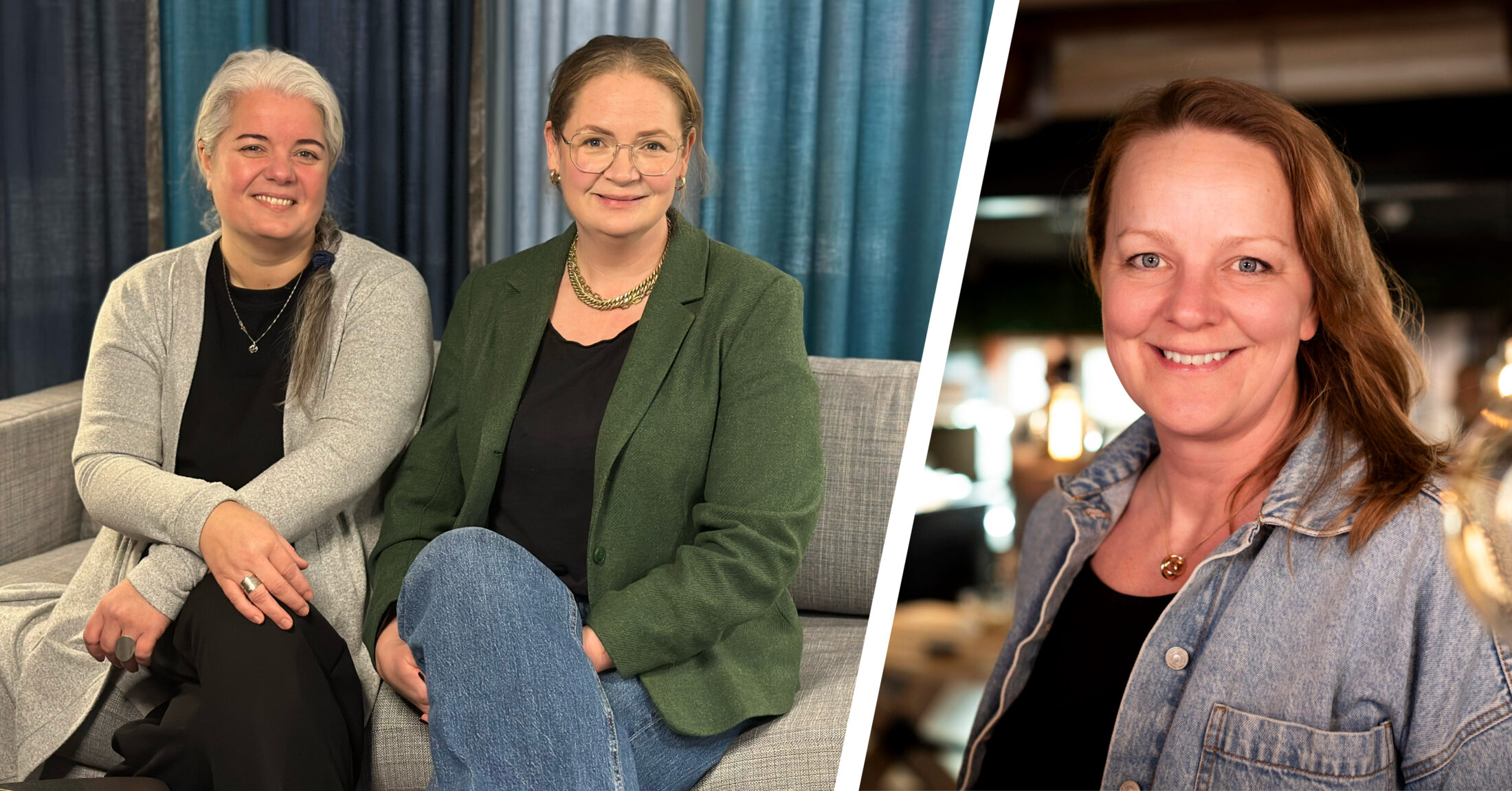 From left: Regina Duymaz, Cecilia Nordlund from BizMaker, and Hanna Wallin from Bron Innovation